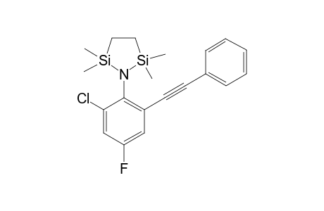 1-(2-Chloro-4-fluoro-6-phenylethynyl-phenyl)-2,2,5,5-tetramethyl-[1,2,5]azadisilolidine