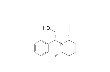 (2R)-2-[(2S,6S)-2-methyl-6-prop-1-ynyl-1-piperidinyl]-2-phenylethanol