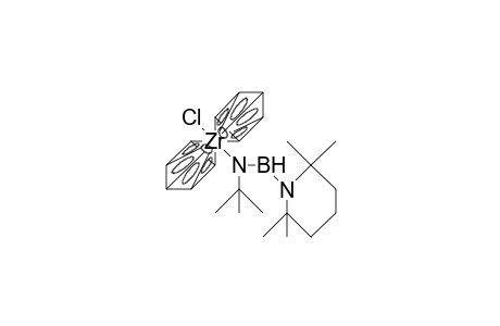 [T-Butyl-(2,2,6,6-tetramethyl-piperidino-boryl)-amino]-chloro-dicyclopentadienyl-zirconium