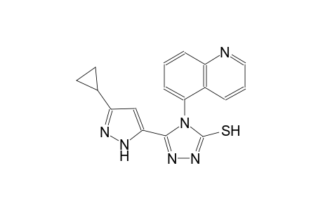 4H-1,2,4-triazole-3-thiol, 5-(3-cyclopropyl-1H-pyrazol-5-yl)-4-(5-quinolinyl)-