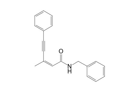 (Z)-N-Benzyl-3-methyl-5-phenylpent-2-en-4-ynamide