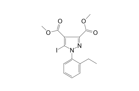 1-(2-ethylphenyl)-5-iodo-pyrazole-3,4-dicarboxylic acid dimethyl ester