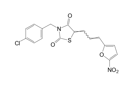 3-(p-chlorobenzyl)-5-[3-(5-nitro-2-furyl)allylidene]-2,4-thiazolidinedione
