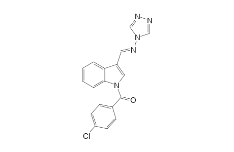 (E)-(3-(((4H-1,2,4-triazol-4-yl)imino)methyl)-1H-indol-1-yl)(4-chlorophenyl)methanone