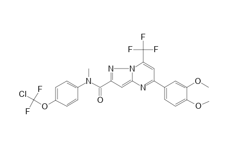 N-[4-[chloranyl-bis(fluoranyl)methoxy]phenyl]-5-(3,4-dimethoxyphenyl)-N-methyl-7-(trifluoromethyl)pyrazolo[1,5-a]pyrimidine-2-carboxamide