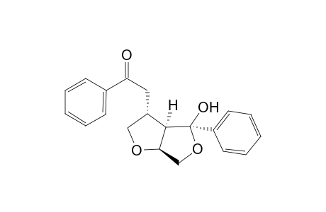 (+-)-2-{(3R,3aR,4R,6aS)-4-Hydroxy-4-phenylperhydrofuro[3,4-b]furan-3-yl]-1-phenyl-1-ethanone
