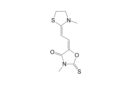 (5E)-3-methyl-5-[(2E)-2-(3-methyl-1,3-thiazolidin-2-ylidene)ethylidene]-2-sulfanylidene-1,3-oxazolidin-4-one