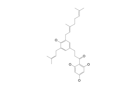 2',4,4',6'-TETRAHYDROXY-3-(E-3,7-DIMETHYL-OCTA-2,6-DIENYL)-5-(3-METHYLBUT-2-ENYL)-DIHYDROCHALCONE