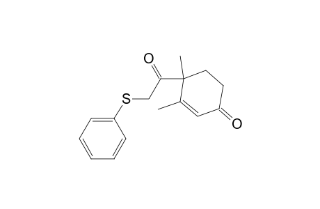 2-Cyclohexen-1-one, 3,4-dimethyl-4-[(phenylthio)acetyl]-