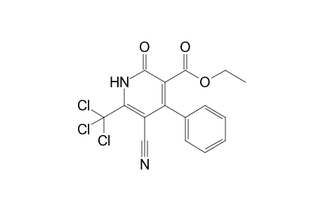 Ethyl 5-cyano-1,2-dihydro-2-oxo-4-phenyl-6-(trichloromethyl)pyridine-3-carboxylate
