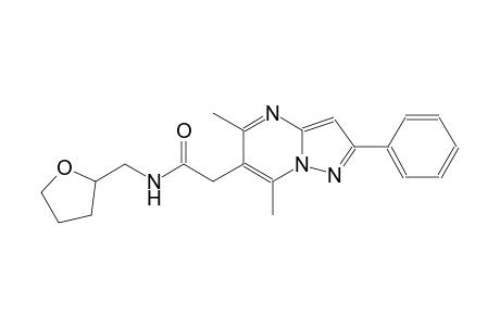 pyrazolo[1,5-a]pyrimidine-6-acetamide, 5,7-dimethyl-2-phenyl-N-[(tetrahydro-2-furanyl)methyl]-