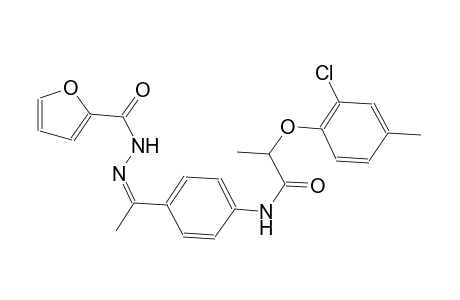 2-(2-chloro-4-methylphenoxy)-N-{4-[(1Z)-N-(2-furoyl)ethanehydrazonoyl]phenyl}propanamide