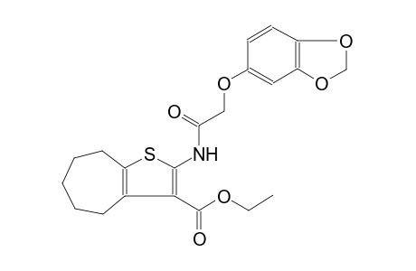 4H-cyclohepta[b]thiophene-3-carboxylic acid, 2-[[(1,3-benzodioxol-5-yloxy)acetyl]amino]-5,6,7,8-tetrahydro-, ethyl ester