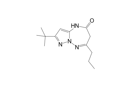 1H-8-(t-Butyl)-4-propyl-pyrazolo[1,5-b]-1,2,4-triazepin-2(3H)-one