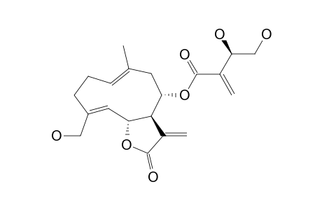2-[(1R)-1,2-dihydroxyethyl]acrylic acid [(3aR,4S,6E,10Z,11aR)-2-keto-6-methyl-3-methylene-10-methylol-3a,4,5,8,9,11a-hexahydrocyclodeca[d]furan-4-yl] ester