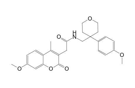 2H-1-benzopyran-3-acetamide, 7-methoxy-4-methyl-2-oxo-N-[[tetrahydro-4-(4-methoxyphenyl)-2H-pyran-4-yl]methyl]-