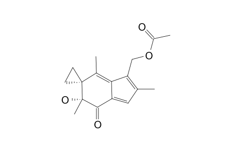 acetic acid [(5'R)-5'-hydroxy-4'-keto-2',5',7'-trimethyl-spiro[cyclopropane-1,6'-indene]-1'-yl]methyl ester