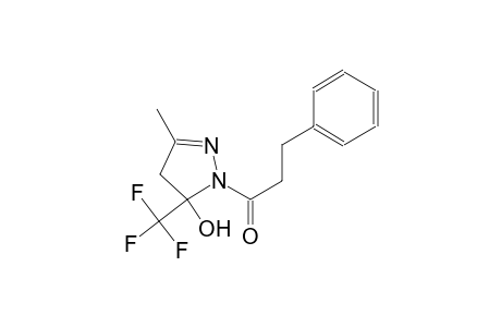 3-methyl-1-(3-phenylpropanoyl)-5-(trifluoromethyl)-4,5-dihydro-1H-pyrazol-5-ol