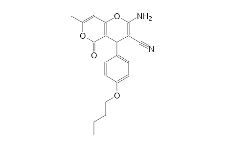 4H,5H-pyrano[4,3-b]pyran-3-carbonitrile, 2-amino-4-(4-butoxyphenyl)-7-methyl-5-oxo-