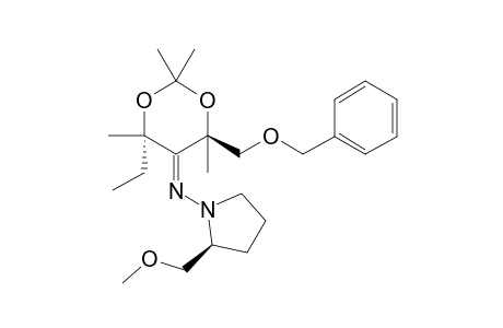 (E/Z,4R,6S)-4-[(4-Benzyloxy)methyl]-6-ethyl-N-[(S)-2-(methoxymethyl)pyrrolidin-1-yl]-2,2,4,6-tetramethyl-1,3-dioxan-5-imine