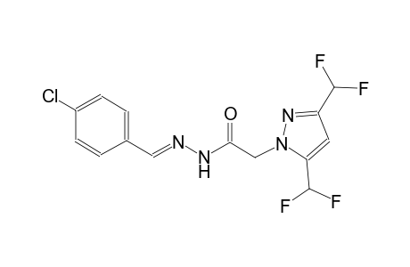 2-[3,5-bis(difluoromethyl)-1H-pyrazol-1-yl]-N'-[(E)-(4-chlorophenyl)methylidene]acetohydrazide
