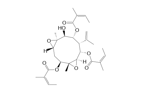 2-Butenoic acid, 2-methyl-, 7-hydroxy-1,6-dimethyl-9-(1-methylethenyl)-5,12-dioxatricyclo[9.1.0.0(4,6)]dodecane-2,8,10-triyl ester, [1R-[1R*,2S*(Z),4S*,6S*,7S*,8R*(Z),9S*,10S*(Z),11R*]]-