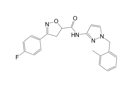 3-(4-fluorophenyl)-N-[1-(2-methylbenzyl)-1H-pyrazol-3-yl]-4,5-dihydro-5-isoxazolecarboxamide