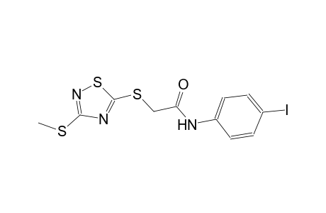 N-(4-iodophenyl)-2-{[3-(methylsulfanyl)-1,2,4-thiadiazol-5-yl]sulfanyl}acetamide