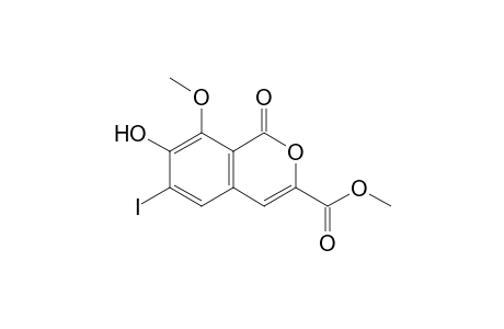 7-Hydroxy-6-iodo-1-keto-8-methoxy-isochromene-3-carboxylic acid methyl ester