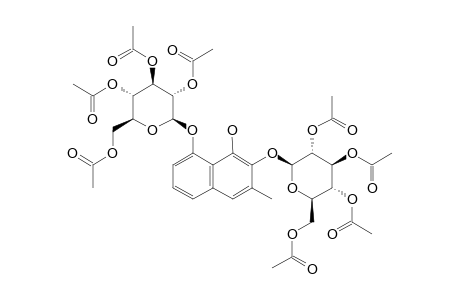 PLICATALOSIDE-OCTA-ACETATE;2,8-O,O-DI-(BETA-D-GLUCOPYRANOSYL)-OCTA-ACETATE-1,2,8-TRIHYDROXY-3-METHYLNAPHTHALENE