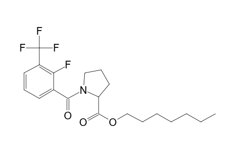 L-Proline, N-(2-fluoro-3-trifluoromethylbenzoyl)-, heptyl ester