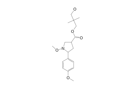 4-(2,2-DIMETHYL-3-HYDROXYPROPOXYCARBONYL)-1-METHOXY-2-(4'-METHOXYPHENYL)-PYRROLIDINE;MAJOR-DIASTEREOMER