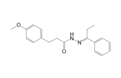 3-(4-methoxyphenyl)-N'-[(E)-1-phenylpropylidene]propanohydrazide