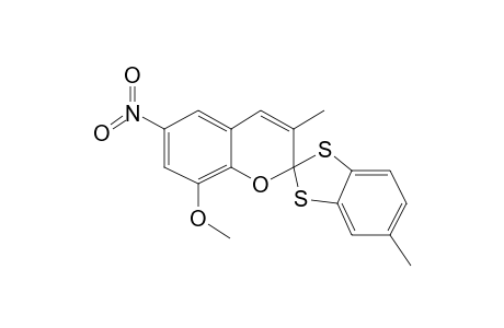 3,5'-Dimethyl-6-nitro-8-methoxy-spiro(2H-benzo(b)pyran-2:2'-1',3'-benzodithiolane)