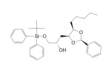 1,3-Dioxolane-4-ethanol, .alpha.-[[[(1,1-dimethylethyl)diphenylsilyl]oxy]methyl]-5-pentyl-2-phenyl-, [2.alpha.,4.alpha.(S*),5.alpha.]-(.+-.)-