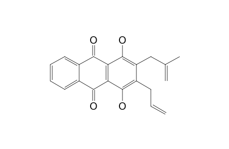 1,4-dihydroxy-2-(2'-methylprop-2'-enyl)-3-(prop-2''-enyl)anthraquinone