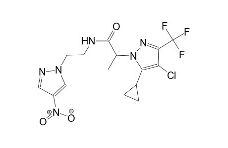 2-[4-chloro-5-cyclopropyl-3-(trifluoromethyl)-1H-pyrazol-1-yl]-N-[2-(4-nitro-1H-pyrazol-1-yl)ethyl]propanamide