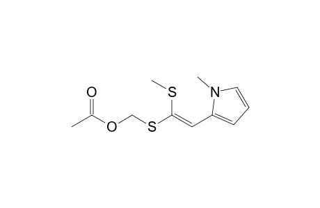 1-Acetoxymethylthio-1-methylthio-2-(1-methyl-2-pyrrolyl)ethylene