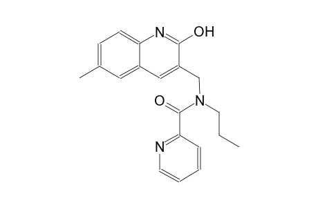 N-[(2-hydroxy-6-methyl-3-quinolinyl)methyl]-N-propyl-2-pyridinecarboxamide