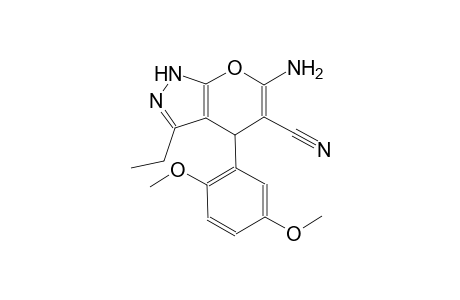pyrano[2,3-c]pyrazole-5-carbonitrile, 6-amino-4-(2,5-dimethoxyphenyl)-3-ethyl-1,4-dihydro-