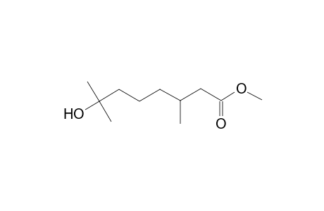 Octanoic acid, 7-hydroxy-3,7-dimethyl-, methyl ester