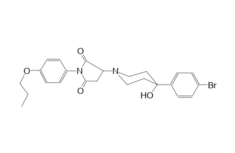 3-[4-(4-bromophenyl)-4-hydroxy-1-piperidinyl]-1-(4-propoxyphenyl)-2,5-pyrrolidinedione