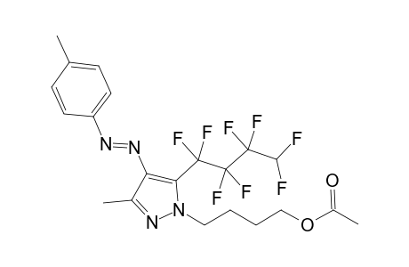 (4-{3-Methyl-4-[(4-methylphenyl)diazenyl]-5-(1,1,2,2,3,3,4,4-octafluorobutyl)-1H-pyrazol-1-yl}butyl)-acetate
