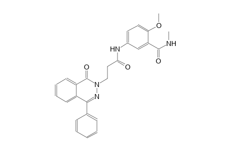 2-methoxy-N-methyl-5-{[3-(1-oxo-4-phenyl-2(1H)-phthalazinyl)propanoyl]amino}benzamide