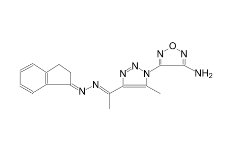 1H-inden-1-one, 2,3-dihydro-, [(E)-1-[1-(4-amino-1,2,5-oxadiazol-3-yl)-5-methyl-1H-1,2,3-triazol-4-yl]ethylidene]hydrazone, (1E)-