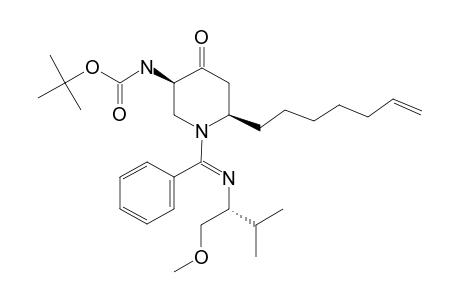 TERT.-BUTYL-(3R,6R)-6-HEPT-6-ENYL-1-[(E)-[[(1S)-1-(METHOXYMETHYL)-2-METHYLPROPYL]-IMINO]-(PHENYL)-METHYL]-4-OXOPIPERIDIN-3-YLCARBAMATE