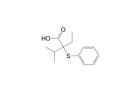 Butanoic acid, 2-ethyl-3-methyl-2-(phenylthio)-