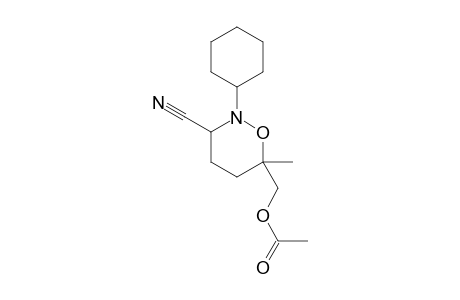 (3-Cyano-2-cyclohexyl-6-methyl-1,2-oxazinan-6-yl)methyl acetate