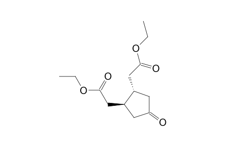 1,2-Cyclopentanediacetic acid, 4-oxo-, diethyl ester, trans-