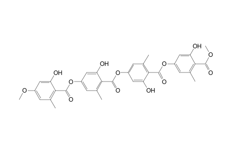 Benzoic acid, 2-hydroxy-4-[[2-hydroxy-4-[(2-hydroxy-4-methoxy-6-methylbenzoyl)oxy]- 6-methylbenzoyl]oxy]-6-methyl-, 3-hydroxy-4-(methoxycarbonyl)-5-methylphenyl ester